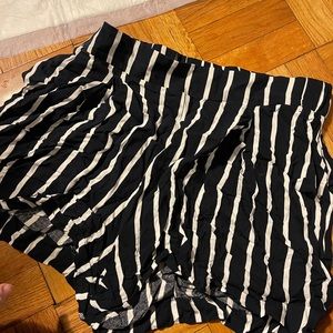 Black and white stripe shorts